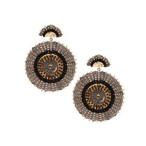 Nakamol Black and Gold Beaded Earrings